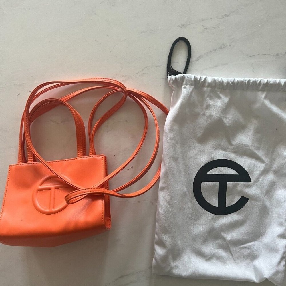 Orange Small Telfar Shopper Bag